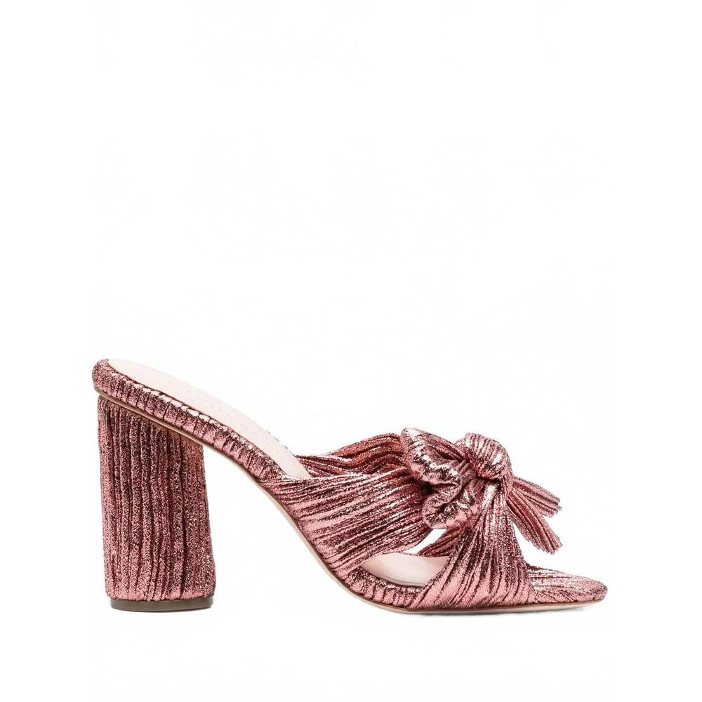 NEW LOEFFLER RANDALL women's penny knot heel sandal in pink - Picture 3 of 5